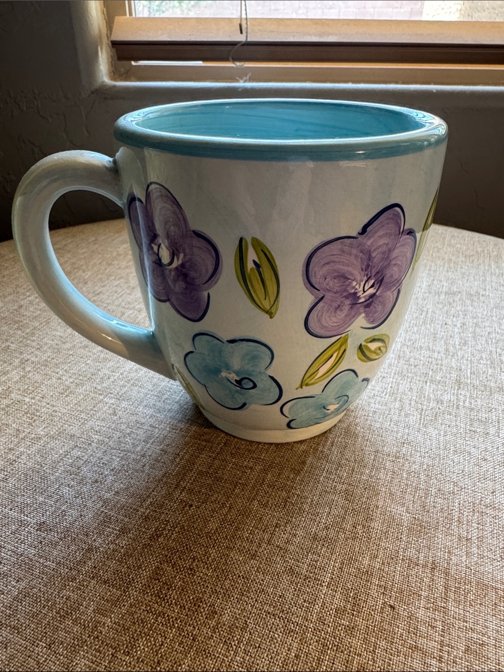 VTG‎ 2000 Starbucks Barista Floral Mug - Blue, Purple & Green Accents Mint 16OZ